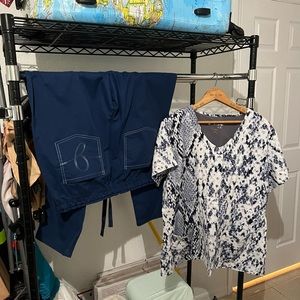 Jaanuu scrub pants with top Large